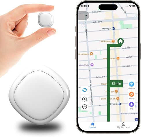 GPS Vehicle Tracker, No Subscription or SIM Card Required, iOS & Android | 1-Minute Location Updates, 1-Year Replaceable Battery, Magnetic IPX7 Waterproof Design for Cars & More in Saudi Arabia