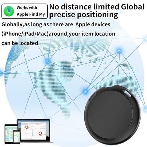 GPS Tracker for Vehicles No Subscription Works with Find My(iOS Only)Hidden | Magnetic Case Mini Car Locator Real-Time Global Tracking Device for Vehicles Motorcycles Waterproof Key Finder No Monthly Fee in Saudi Arabia