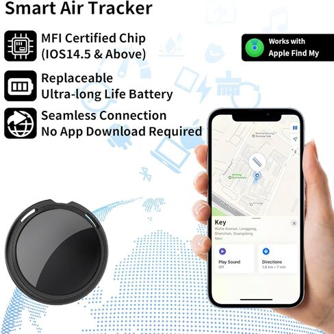 GPS Tracker for Vehicles No Subscription Works with Find My(iOS Only)Hidden | Magnetic Case Mini Car Locator Real-Time Global Tracking Device for Vehicles Motorcycles Waterproof Key Finder No Monthly Fee in Saudi Arabia