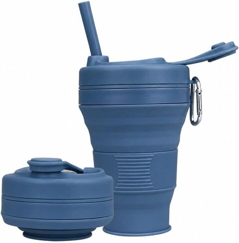20oz Collapsible Cup with Lid Portable Collapsible Coffee Cup BPA-Free Collapsible Cups for Traveling Camping Hiking Picnic in Saudi Arabia