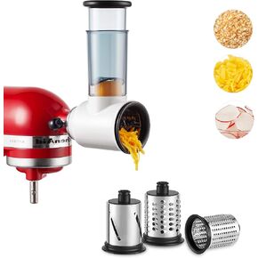 HOZODO Slicer Shredder Attachment for KitchenAid Stand Mixer | Cheese Grater Attachment for KitchenAid Stand Mixer, Food Processor with 3 Blades in Saudi Arabia