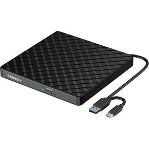 External CD/DVD Drive for Laptop PC Mac, CD Burner DVD Player for Laptop | USB 3.0 USB C CD DVD +/-RW Drive External CD Reader for Laptop Desktop PC Windows 11/10/8.1/7 Linux MacBook Mac OS White in Saudi Arabia