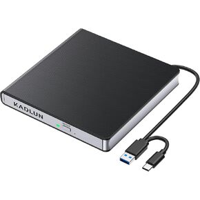 محرك أقراص DVD خارجي للكمبيوتر المحمول USB 3.0 USB C CD Burner محرك أقراص DVD خارجي محمول CD ROM ناسخ قارئ محرك أقراص DVD خارجي لأجهزة الكمبيوتر المحمول وأجهزة الكمبيوتر المكتبية Windows 11/10/8/7 MacBook Mac OS Linux in Kuwait