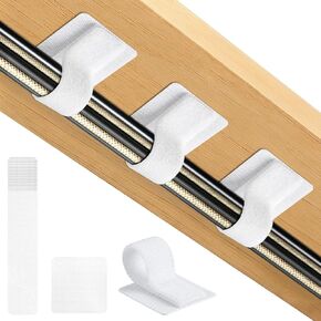 Cable Management Under Desk Detachable Cable Straps, Black, 20 Pack | Heavy Duty Hook and Loop Cable Ties, Removable, Leave No Trace, Hold Up to 15 Cables, Home Office Organizer Accessories in Saudi Arabia