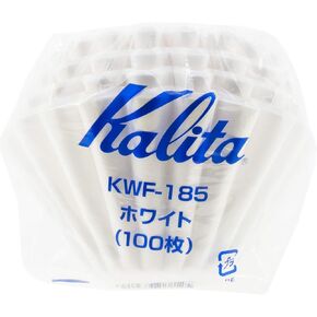 Kalita Wave Paper Coffee Filters I Larger Size 185 I 100 Count I Specially Pour Over Dripper I Made in Japan, Large, White in Saudi Arabia