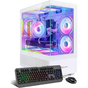 Gaming Desktop PC Computer 12-Core Processor, GeForce RTX 4060 GDDR6, | 64GB RAM, 512GB NVMe SSD + 1TB HDD, WiFi 6 & BT 5.4, 7× ARGB Fans, Liquid Cooled650W PSU, Windows 11 in Kuwait