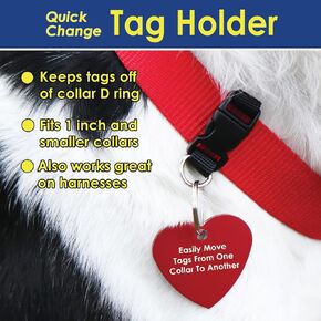 Fast Change Tag Holder Keeps Tags Off Collar D Ring | Also Works Great On Harnesses in Saudi Arabia