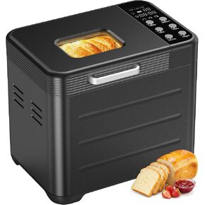 NEWBULIG 21-IN-1 Bread Maker, Automatic Bread Machine, Stainless Steel | 2LB, 360° Powerful Circulation Baking, 650W, Smart Touch Panel, 3 Loaf Sizes, 3 Crust Colors, Easy Clean in Kuwait