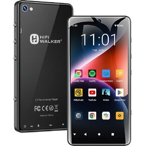 HIFI WALKER G7 Pro Android 13 MP3 Player with Spotify, 5.2" HD Touchscreen Portable Media Player with WiFi Bluetooth, Dual Camera, Speaker, Google Play, Expandable Storage for Kids & Adults (164GB) in Kuwait