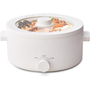Electric Hot Pot, 3L Portable Electric Pot with Ceramic Non-stick Coating | Dual Power Multi-functional Romen Cooker for Steak, Pasta, Hot Pot, Ramen, Quick Heating and Overheat Protection in Saudi Arabia
