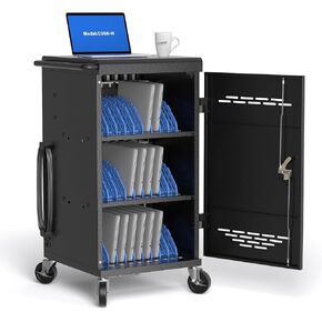 POCHAR 30 Devices Open Laptop Charging Cart for iPads, Tablets - Laptop & Tablet Storage Carts for Classroom, Office - Chromebook Charging Station Cart with Cable Management & Surge Protection in Saudi Arabia