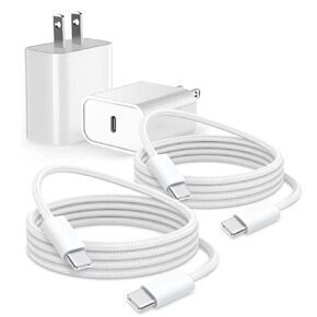 6FT 20W Fast Charger Adapter for NEW AirPod Pro 3 2025 AirPods 4 Gen 4 Generation,AirPods Pro 2 2nd,Max 2 2024, iPhone 17 16e 16 15,iPad 10th USB C Cable Charging Head,Samsung A14 A13 A15 A16 A03S A53 in Saudi Arabia