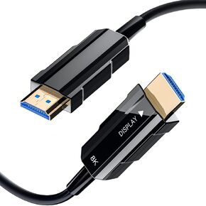 كابل HDMI من الألياف الضوئية بطول 50 قدمًا، كابل HDMI 2.1 طويل 8K، سلك HDMI من الألياف عالي السرعة، 48 جيجابت في الثانية، 8K@60 هرتز 4K@120 هرتز، HDR ديناميكي، eARC، HDCP 2.2&2.3، ثلاثي الأبعاد، لشاشة HDTV Game Laptop Xbox PS4/PS5 in Kuwait