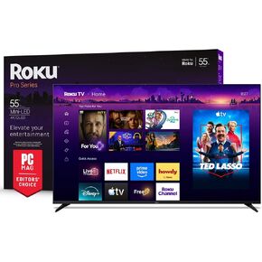Roku 75-Inch Pro Series Smart TV - 4K QLED Mini-LED TV - RokuTV | Flat Screen Television with 120Hz Refresh Rate & Dolby Vision IQ, Live News, Sports, Entertainment - Backlit Voice Remote Pro in Kuwait