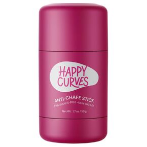 HAPPY CURVES Anti-Chafe Stick - Chafing and Friction Defense for Women, Ideal for Thighs, Underarms and More - Thigh Rub Protector and Chafing Balm, Perfect for Active, Non-Active Women (1 Pack) in Saudi Arabia