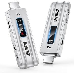 2026 Upgraded Wireless HDMI Transmitter and Receiver, 328FT/100M, Wireless HDMI 4K Decode 1080P@60Hz Output Zero Latency, Plug&Play Dual-Band 5.8+2.4G Video and Audio for PC/Laptop/TV/Monitor in Saudi Arabia