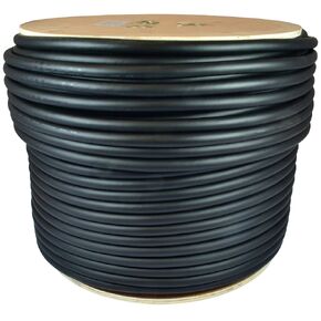 Speaker Cable - 12 Gauge Speaker Wire, 2 Conductor, Black, 500 Ft | Professional Quality Construction, Multi-Strand Copper, 10.5 mm Flexible Rubber Jacket, 500 Ft Spool Roll, True 12AWG in Kuwait