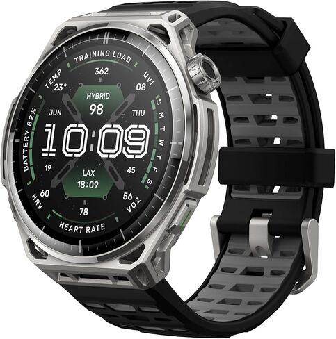 Amazfit Balance 3 Smart Watch, 1.5" AMOLED Sapphire Glass, iOS/Android | 48mm, 21-Day Battery, Stainless Steel Case, Dual-Band GPS, Flashlight, Water-Resistant, 64GB, Offline Maps, 180 Sports Modes in Saudi Arabia