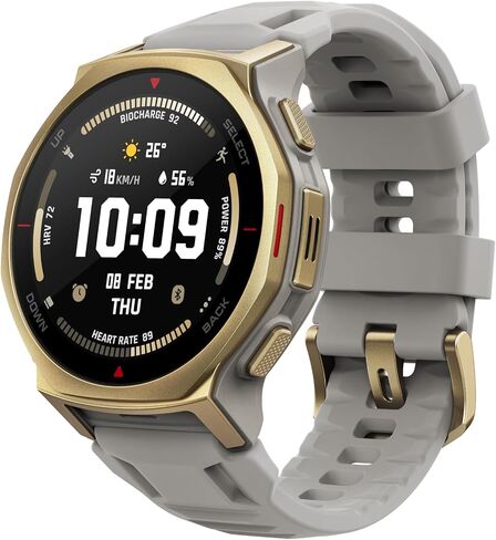 Amazfit T-Rex 3 Pro Smart Watch, 1.5" AMOLED Sapphire Glass, iOS/Android | 48mm, 25-Day Battery, Dual-Band GPS, Flashlight, Water-Resistant, Titanium Bezel, Rugged/Military Style, Offline Maps in Saudi Arabia