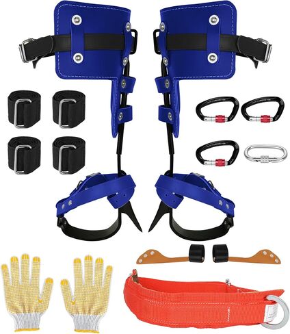 Tree Climbing Spikes Set, 350lbs Load Capacity,1 Pair Climbing Spurs, Tree Climbing Gear with Straps and Spike Protectors, Arborist Equipment for Climbers, Hunting, Lumberjack in Saudi Arabia