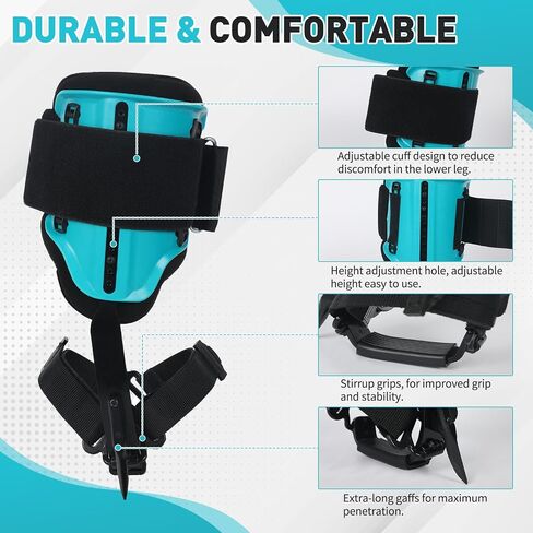 Tree Climbing Spikes Kit with Climbing Belt and Steel Wire Core Flip Line, with Triple Lock Lanyard Adjuster, Arborist Equipment Set for Working Cutting Logging in Kuwait