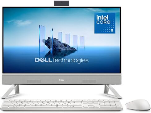 Dell 23.8" All-in-One Desktop, FHD, Intel Core 3 100U, Windows 11 Home | Intel Graphics, 512GB SSD, 8GB, Wi‑Fi 6E, Bluetooth, Keyboard & Mouse, Dolby Atmos Speakers, EC24250 in Kuwait