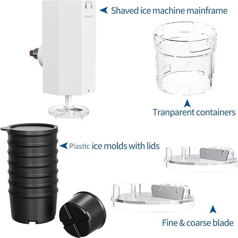 Shaved Ice Attachment for KitchenAid Stand Mixer, Snow Cone Maker for KitchenAid with 8 Ice Molds, Stainless Steel Blade Ice Shaver Attachment for Kitchen Aid Mixer in Saudi Arabia