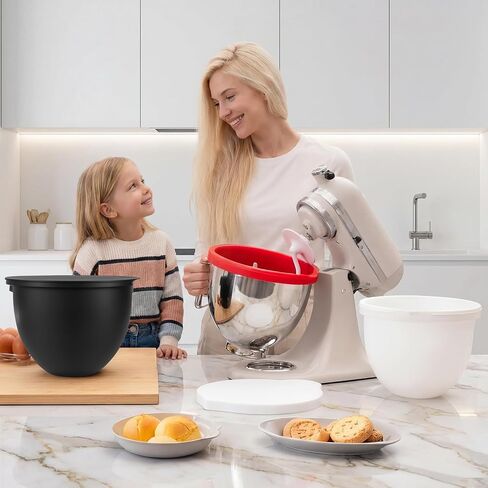 GuanQiao Silicone Bowl Liners for 5 Qt KitchenAid Mixers, 3 Liners with Lid in Kuwait