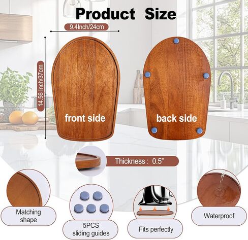 Mixer Slider Mat for Tilt Head Kitchen aid 4.5-5Qt Stand Mixer,Falikoco Kitchenaid Mixer Slider Pine Wood, 5PCS Appliance Slider, Kitchen aid Accessories and Attachments Moving Tray for Artisan Series in Saudi Arabia