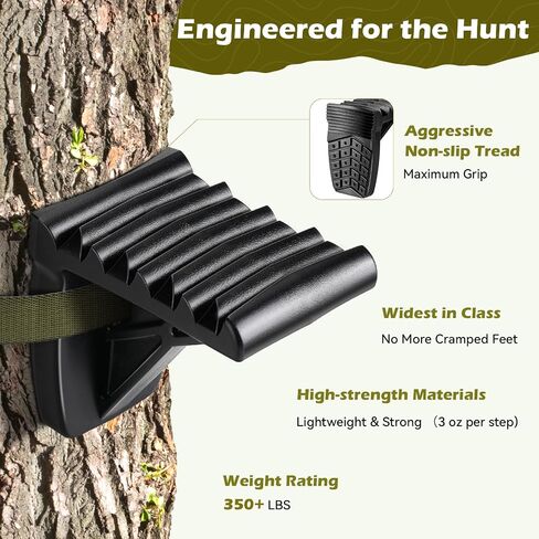Saddle Hunting Platform Step, Ultra-Light Ring of Steps for Climbing Bow Hunting, Ergonomic Anti-Slip Design - 1 Piece in Kuwait