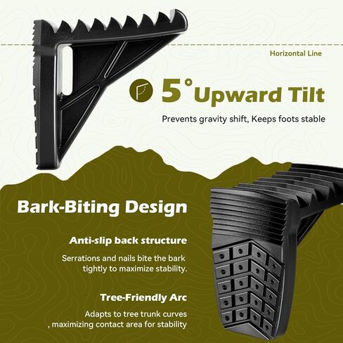 Saddle Hunting Platform Step, Ultra-Light Ring of Steps for Climbing Bow Hunting, Ergonomic Anti-Slip Design - 1 Piece in Kuwait