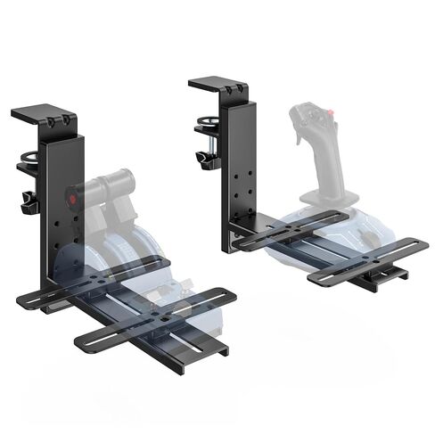 ARES WING Hotas Mount - Flight Sim Game Throttle Flight Stick Mount, 2PCS | Joystick Desk Mount, for X52/X52 Pro/X56 T16000M/HOTAS Thrustmaster T-Flight HOTASVKB Gladiator NXT/VPC in Kuwait