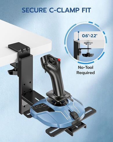 ARES WING Hotas Mount - Flight Sim Game Throttle Flight Stick Mount, 2PCS | Joystick Desk Mount, for X52/X52 Pro/X56 T16000M/HOTAS Thrustmaster T-Flight HOTASVKB Gladiator NXT/VPC in Kuwait