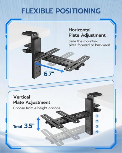 ARES WING Hotas Mount - Flight Sim Game Throttle Flight Stick Mount, 2PCS | Joystick Desk Mount, for X52/X52 Pro/X56 T16000M/HOTAS Thrustmaster T-Flight HOTASVKB Gladiator NXT/VPC in Kuwait