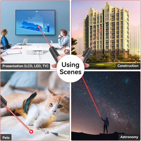 [2 Packs] Rechargeable Red Laser Pointer High Power Red Beam Laser Light Long Distance Range For TV/LED/LCD Screens Tactical Flashlights Presentation Office/Outdoors/Astronomic/Construction [001] in Kuwait