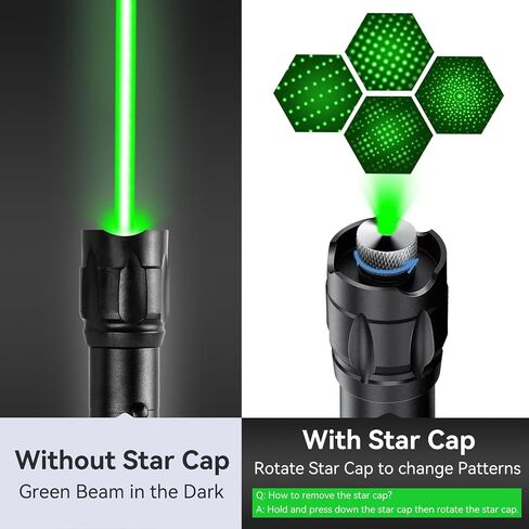 MIPREZT [2 Packs] Professional Rechargeable Green Laser Pointer High Power Green Beam Laser Light Long Distance Range for TV/LED/LCD Screens Tactical Flashlights Presentation Office/Outdoors [004](2) in Kuwait