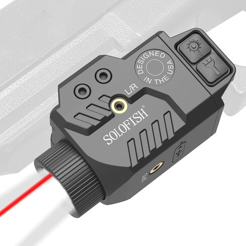 800 Lumens Pistol Light Laser Combo with Adjustable Rail Mount | Gun Light with Green Laser Beam with Strobe and Momentary Compatible with Glock/ Picatinny Rail in Saudi Arabia