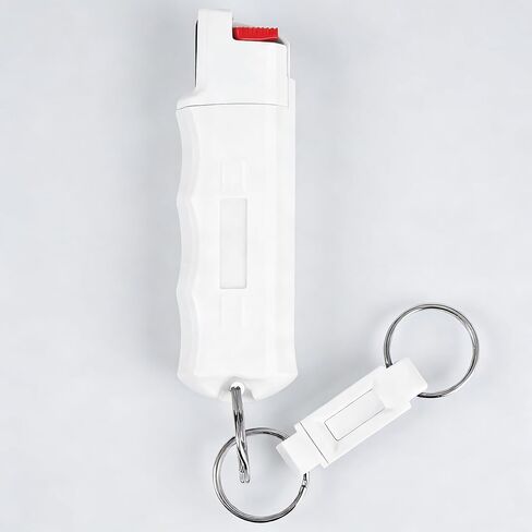 Pepper Spray, Maximum Police Strength, 0.54 fl oz, Quick Release Keychain, Finger Grip, 25 Bursts in Saudi Arabia