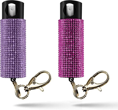 Guard Dog Security Bling it On Pepper Spray Keychain with Safety Twist Top Mini and Easy Carry Lightweight and Fashionable Maximum Police Strength OC Spray 16 Feet Range in Saudi Arabia