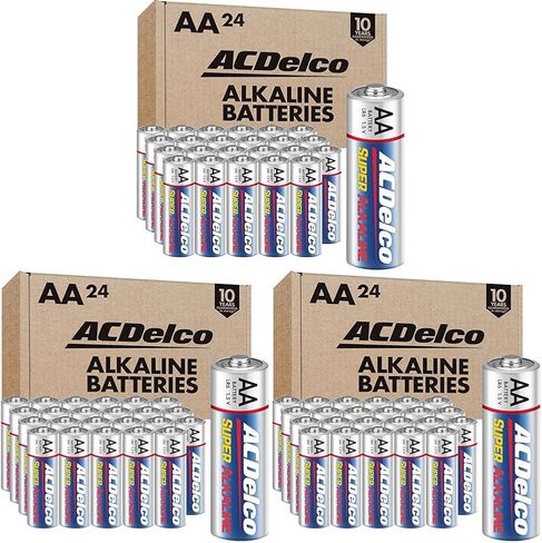 ACDelco 60-Count Double AA Batteries, Maximum Power Super Alkaline Battery for Home and Office, 10-Year Shelf Life, Reclosable Packaging in Saudi Arabia