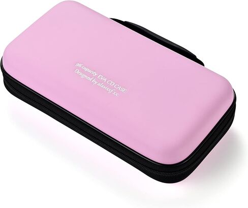 DVD Case, EVA CD Case Holder Storage Organizer Disc Wallet for Car | CD Holder, Zipper Closure, Scratch-Resistant Sleeves, Shockproof, DVD Storage for Music Blu-Ray Game Disc for Travel Office in Saudi Arabia