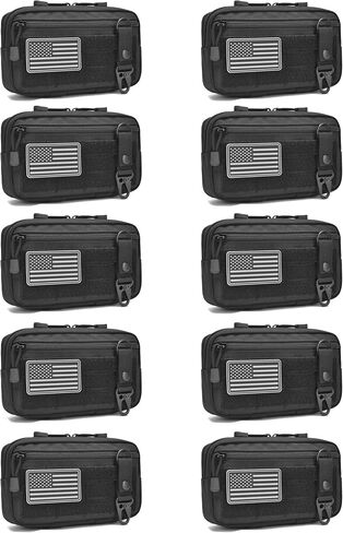 2 Pack Tactical Molle Admin Pouch with US Flag Patch and Keychain,EDC Pouch | Utility Laser Cut Tactical EDC Tool Pouch Bag Horizontal Modular Pouches Utility Tool Pouch in Saudi Arabia