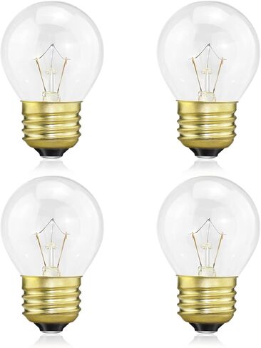 LinMiFo Oven Light Bulb 40 Watt Appliance Bulb, G45 Clear - High Temp 120V 415 Lumens E26 Standard Base, Appliance Light Bulb for Oven Stove Refrigerator Microwave 4-Pack in Saudi Arabia