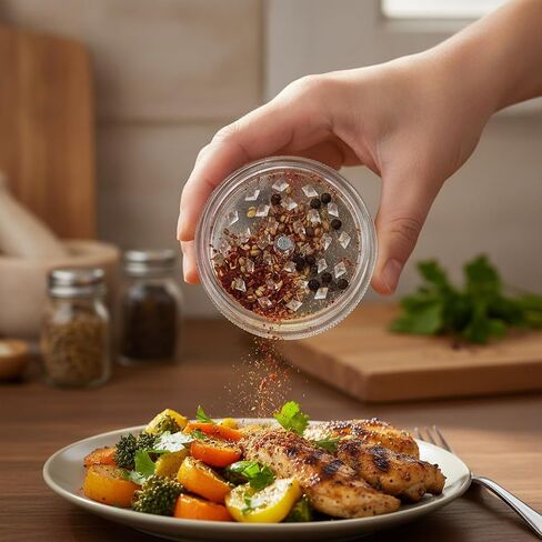 Kitchen Spice Grinder Acrylic 2pc with Magnet Clear Color in Saudi Arabia