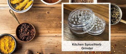 Kitchen Spice Grinder Acrylic 2pc with Magnet Clear Color in Saudi Arabia