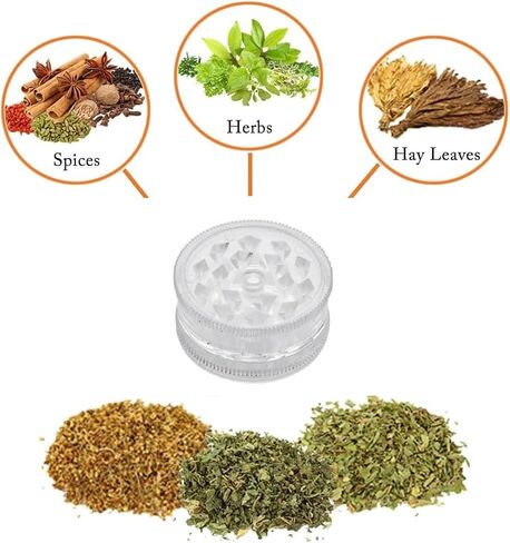 Kitchen Spice Grinder Acrylic 2pc with Magnet Clear Color in Saudi Arabia