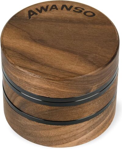 3-Piece Grinder, 2.5" Walnut Wood & Aluminum Grinder for Kitchen Spices with Large Bottom Chamber in Saudi Arabia