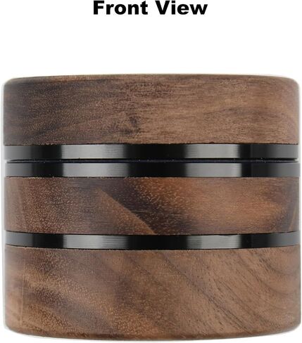 3-Piece Grinder, 2.5" Walnut Wood & Aluminum Grinder for Kitchen Spices with Large Bottom Chamber in Saudi Arabia