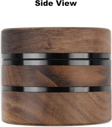 3-Piece Grinder, 2.5" Walnut Wood & Aluminum Grinder for Kitchen Spices with Large Bottom Chamber in Saudi Arabia