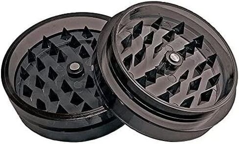 Acrylic 2pc Grinder with Magnet Smoke Color in Saudi Arabia